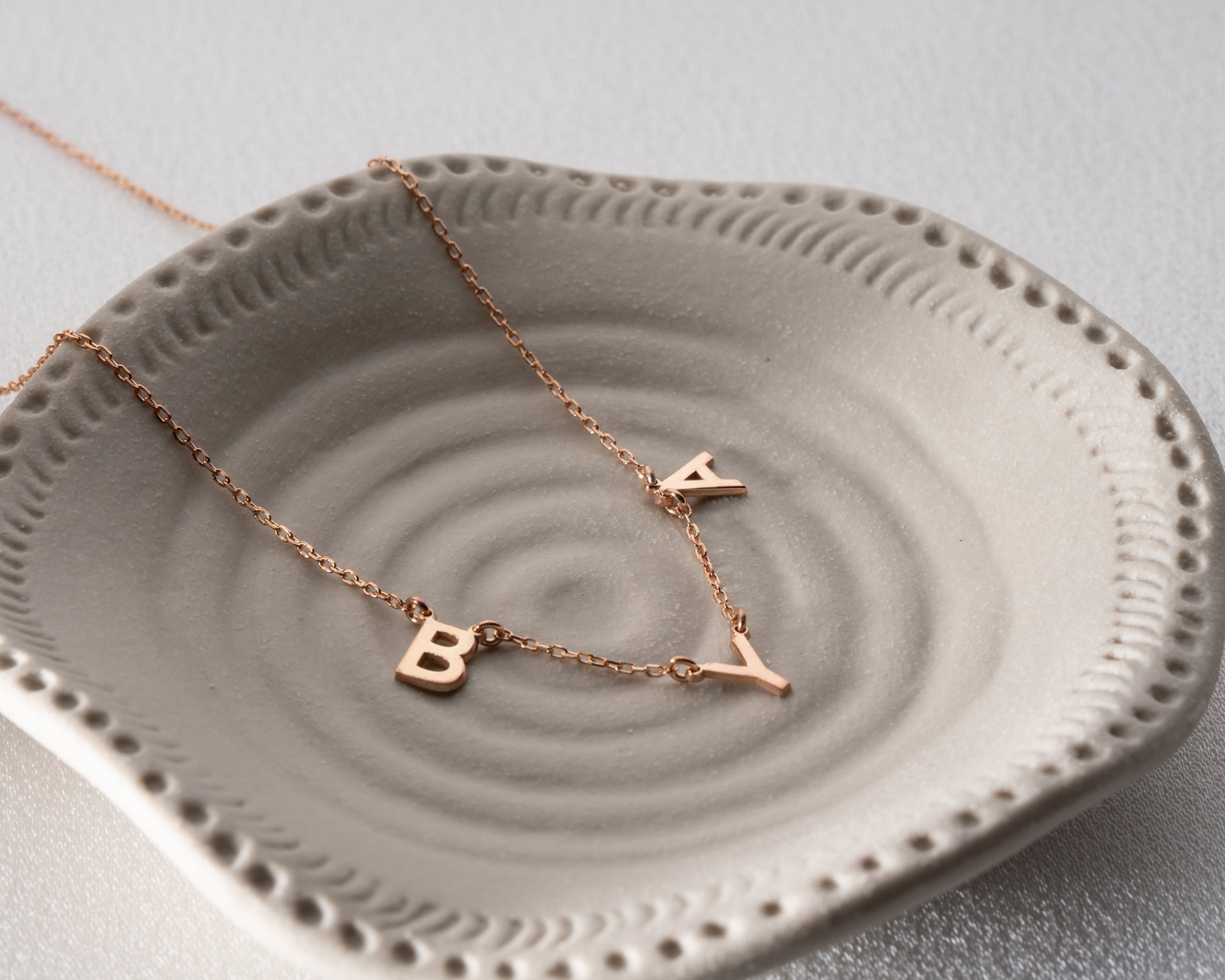 Personalized initial charm necklace