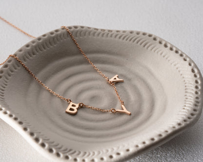 Personalized initial charm necklace