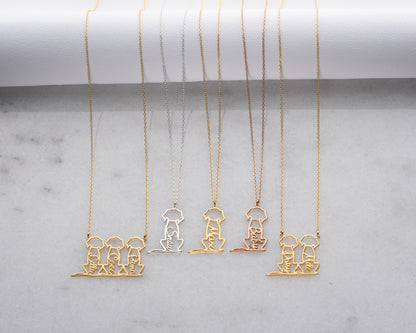 engraved dog name necklace