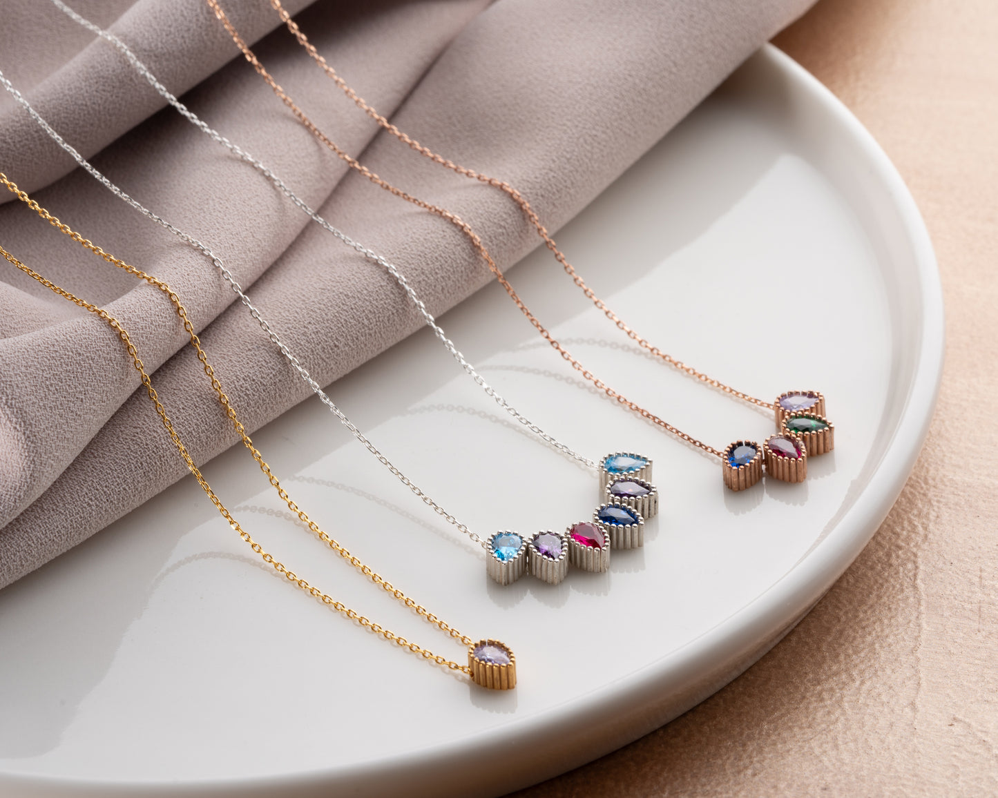 Family birthstone jewelry collection