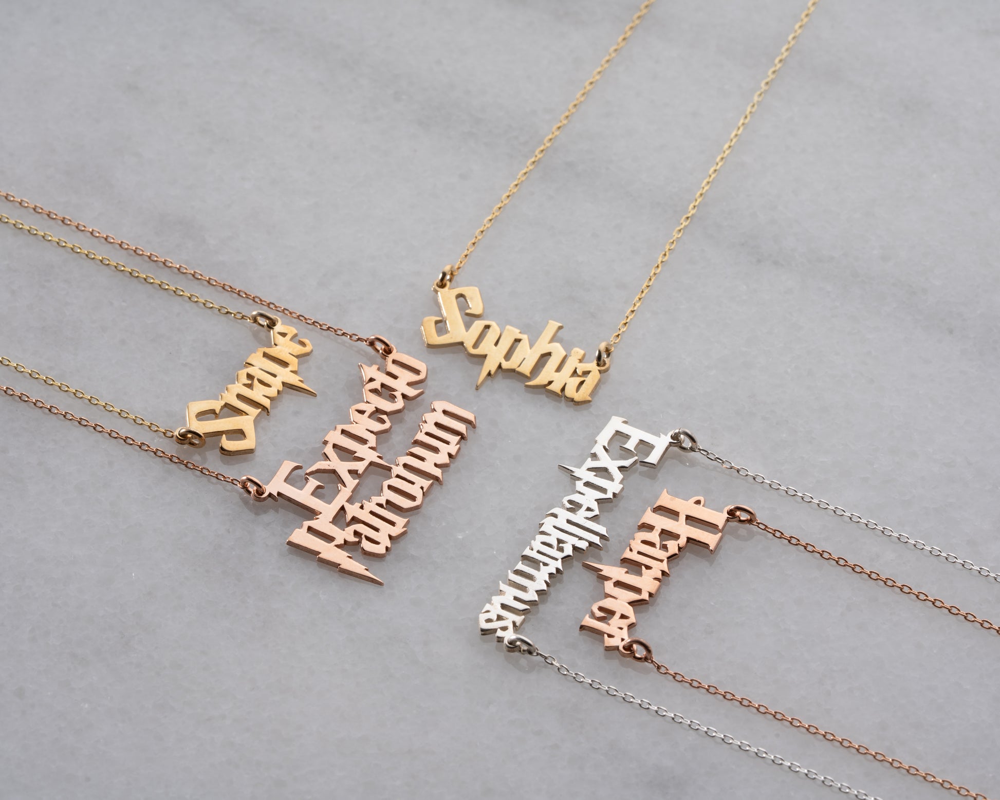Fantasy font name necklace