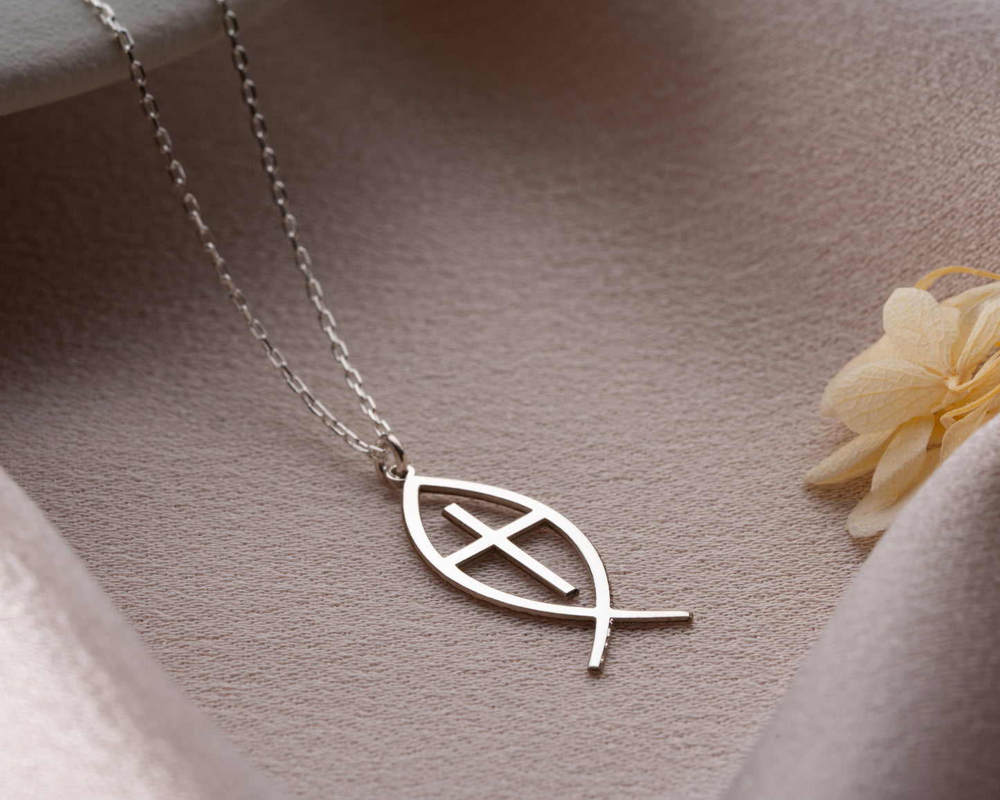 Fish symbol Christian necklace