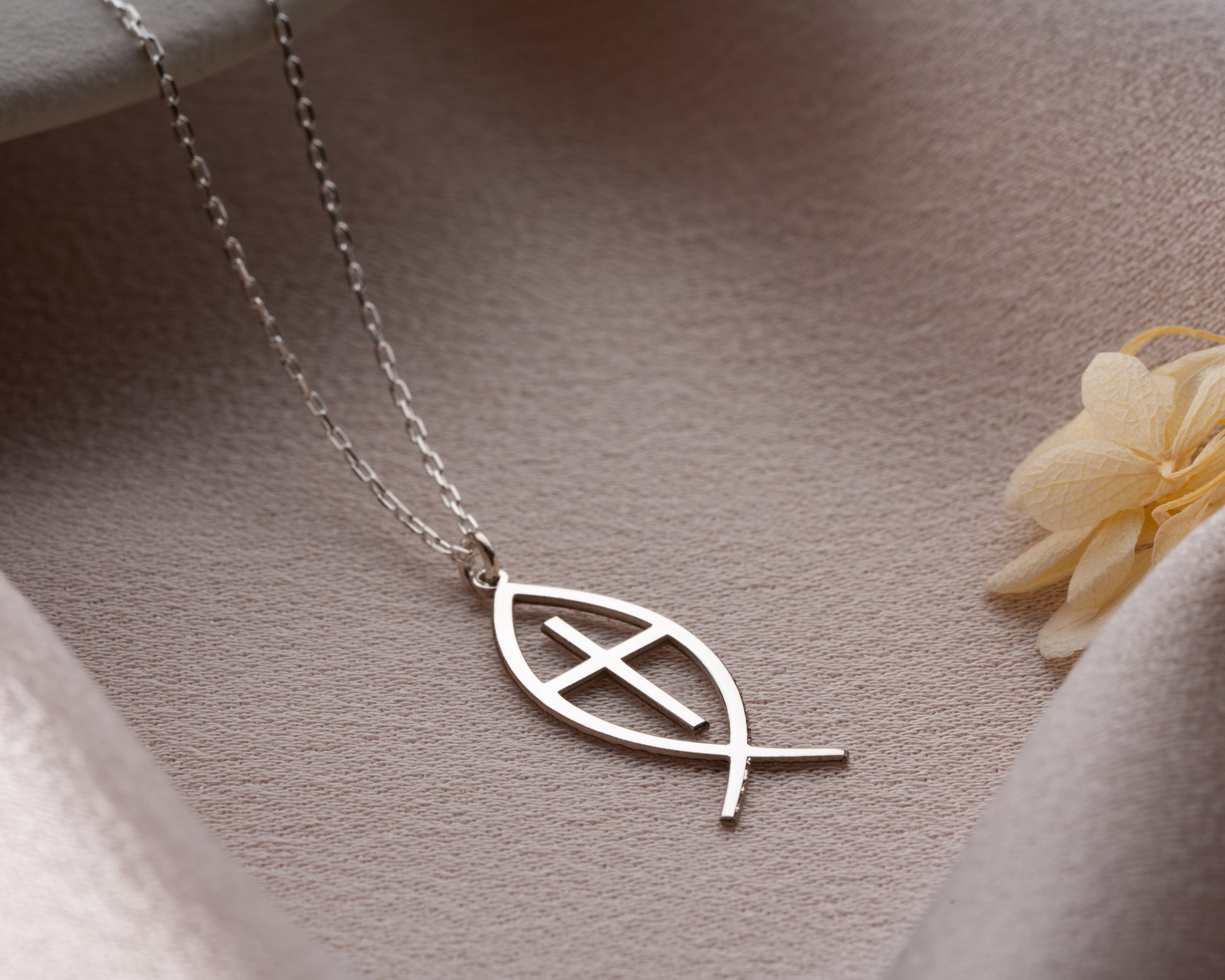 Fish symbol Christian necklace