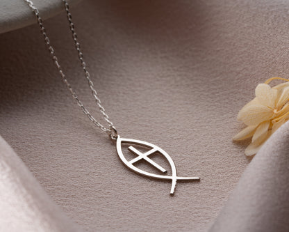 Fish symbol Christian necklace