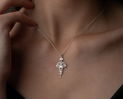 Floral spiritual pendant