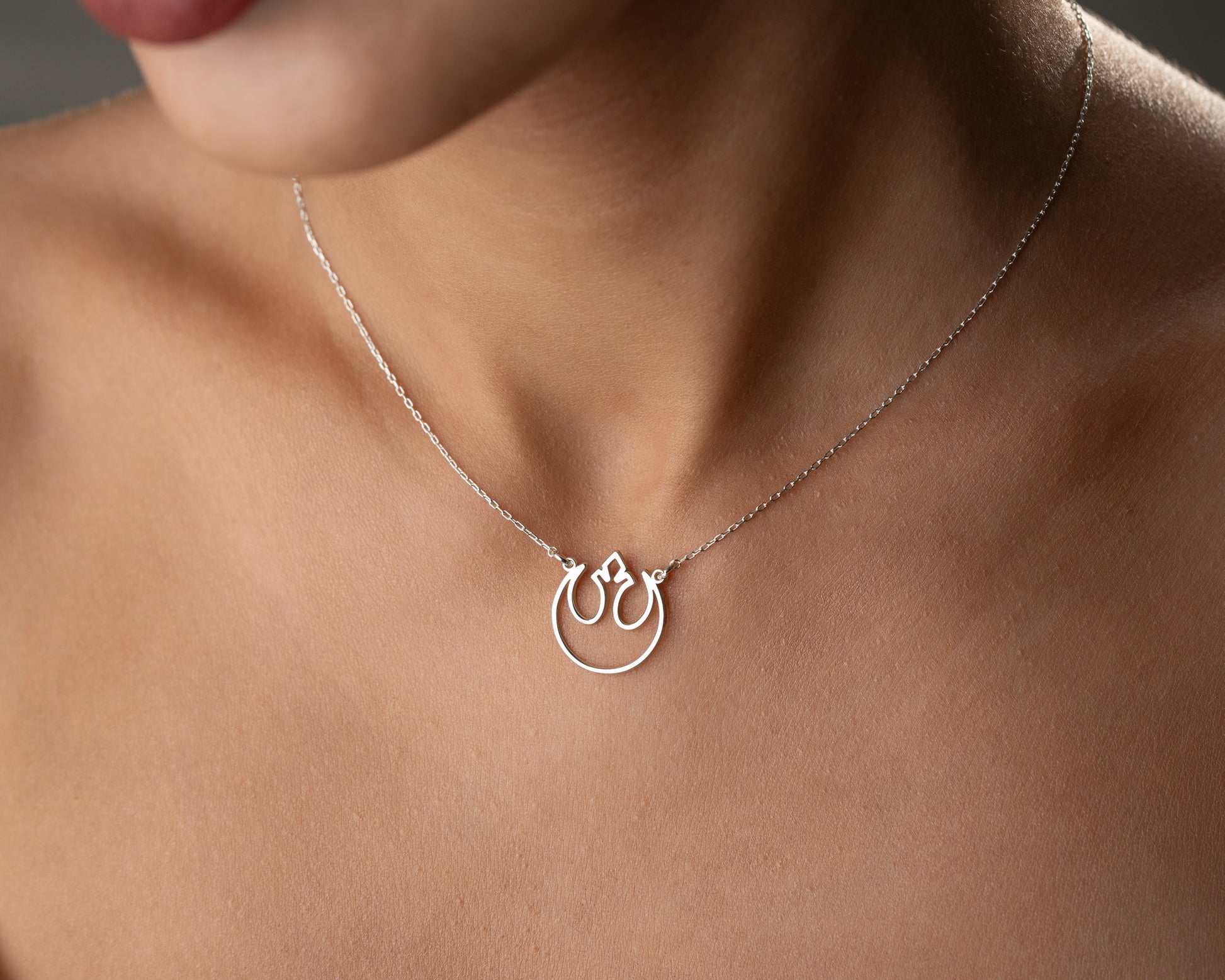 Open Rebel Symbol Necklace
