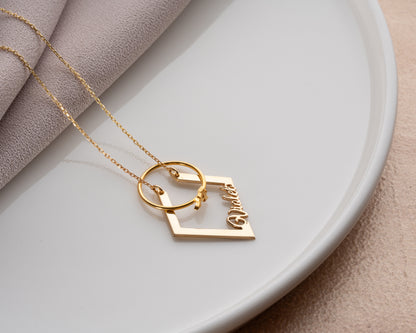 Personalized Couple Ring Necklace