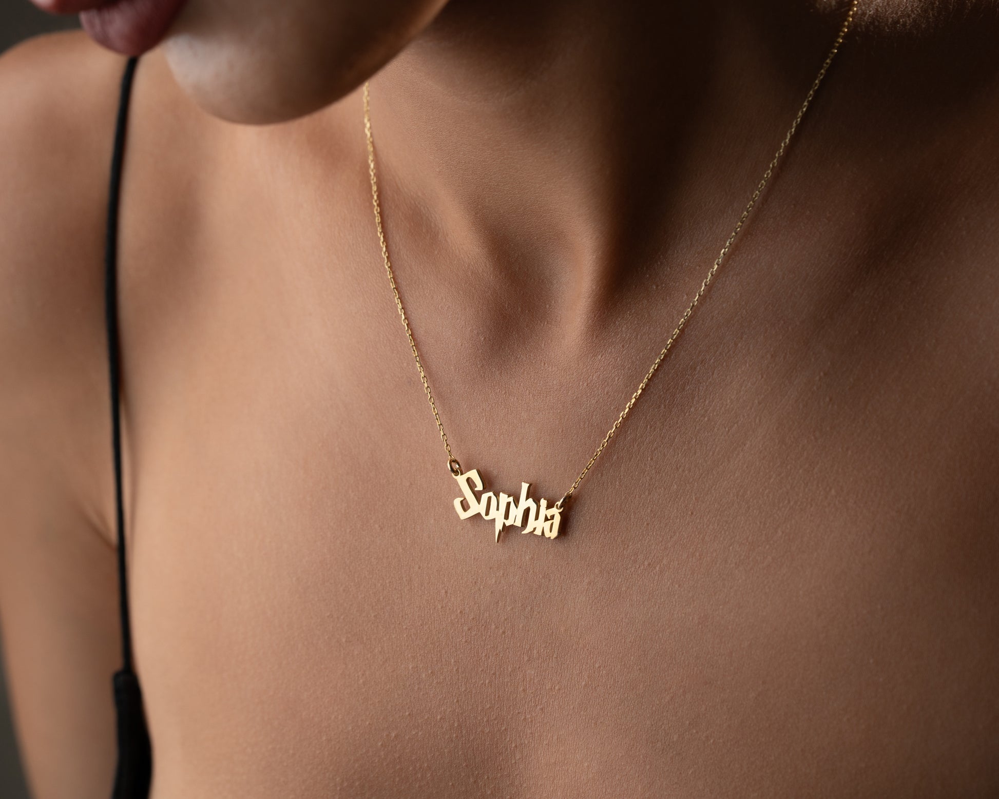 Fantasy name necklace gift for her