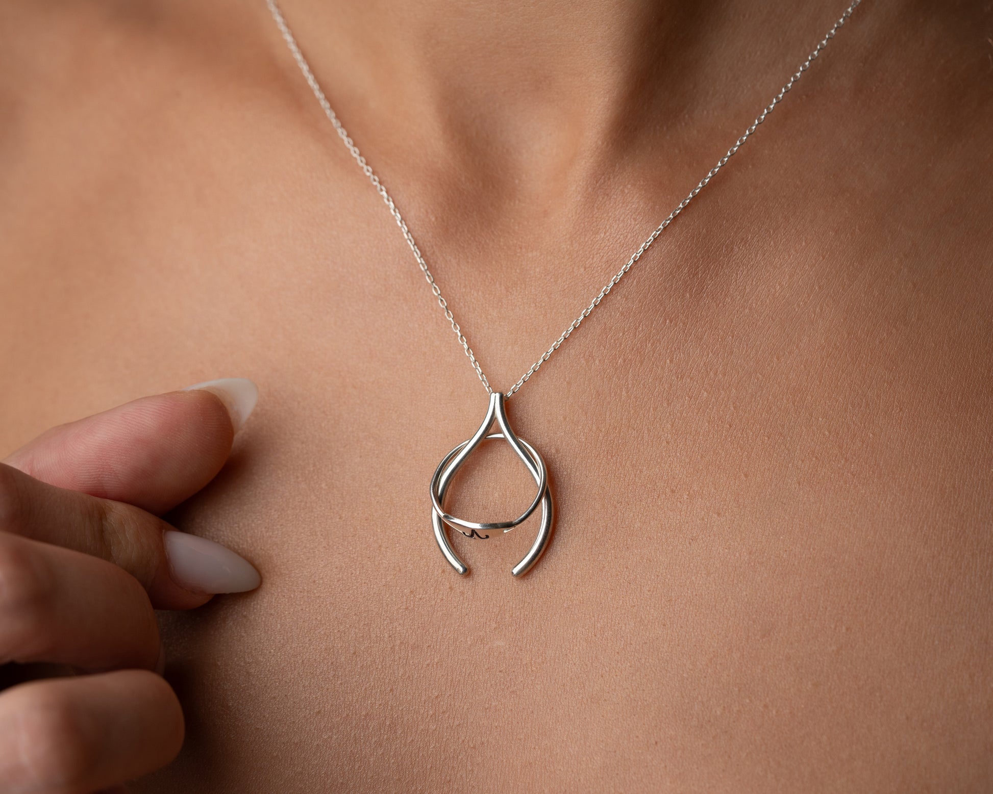 Wishbone Ring Necklace