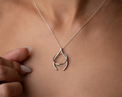 Wishbone Ring Necklace