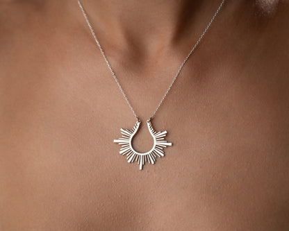 Sunburst Ring Holder Necklace