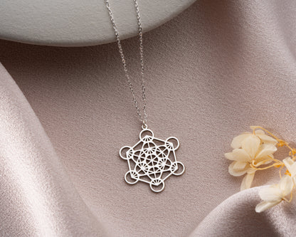 Gold sacred geometry pendant