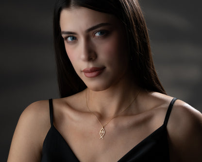 Ichthys cross necklace