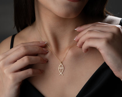 Ichthys symbol necklace
