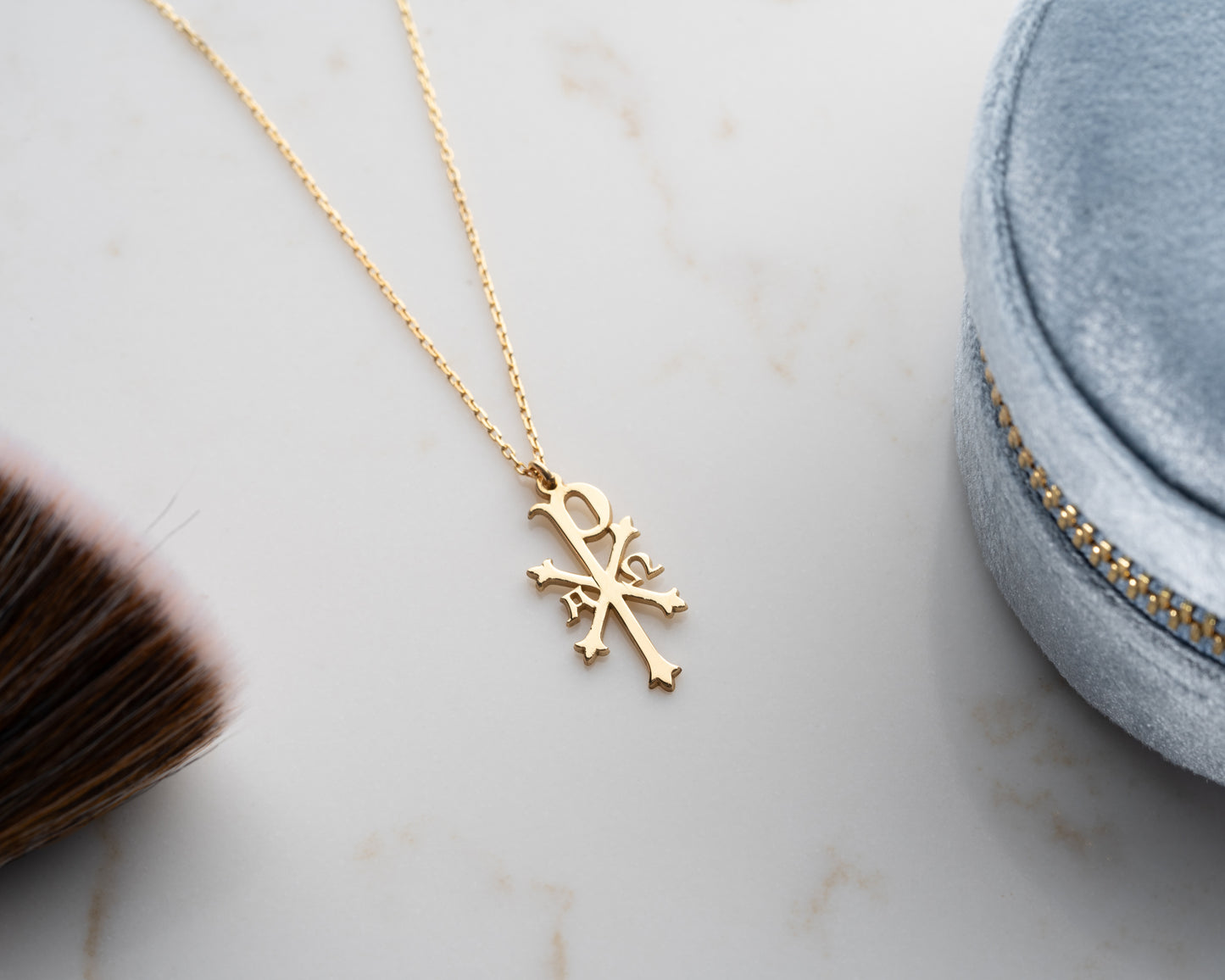 Chi Rho Cross Necklace – Christian Christogram Pendant