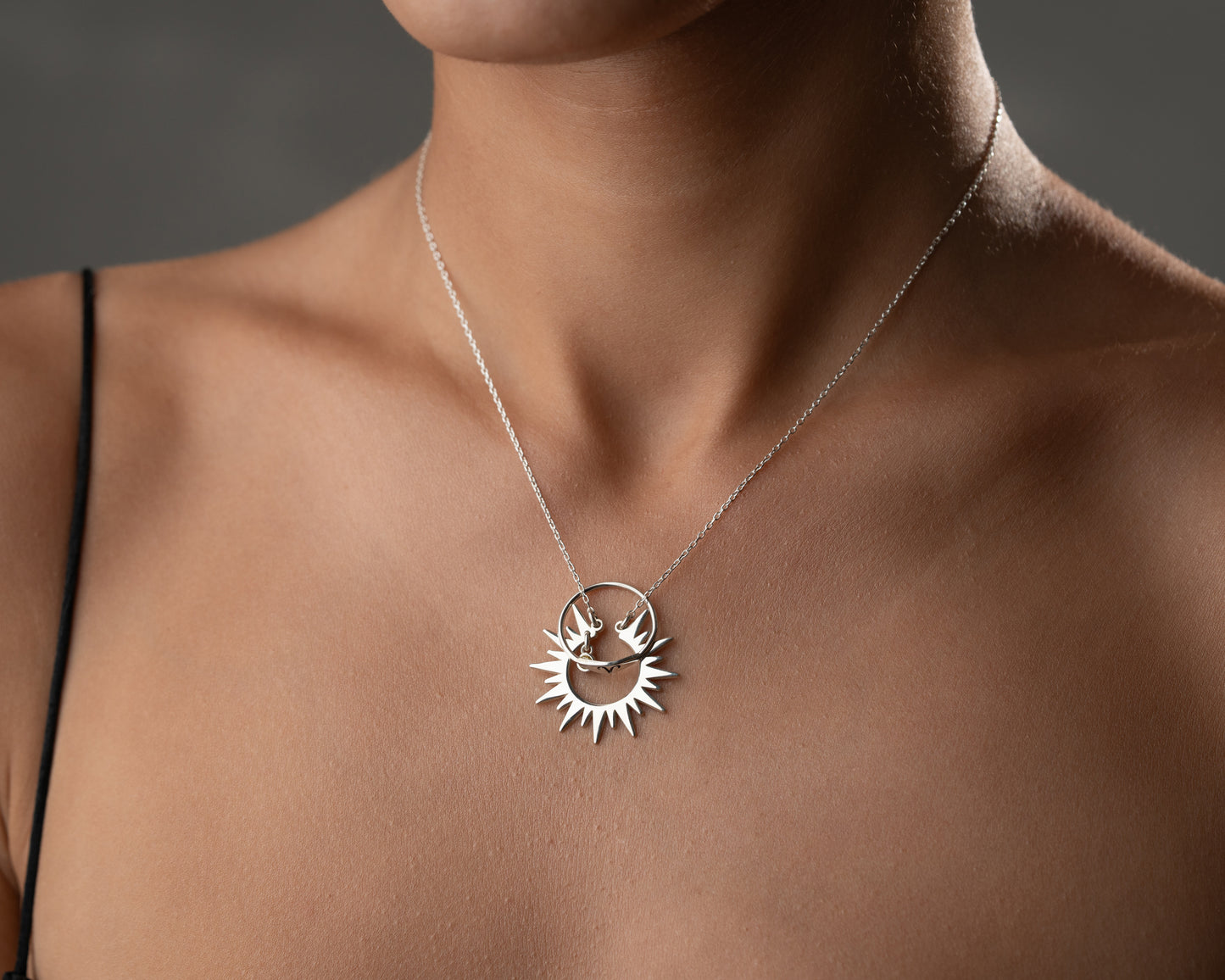 Sunburst Ring Holder Necklace
