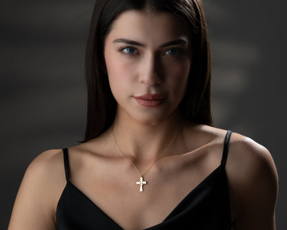 Modern Celtic cross necklace