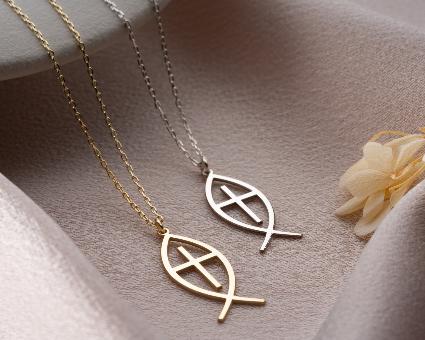 Modern Ichthys necklace