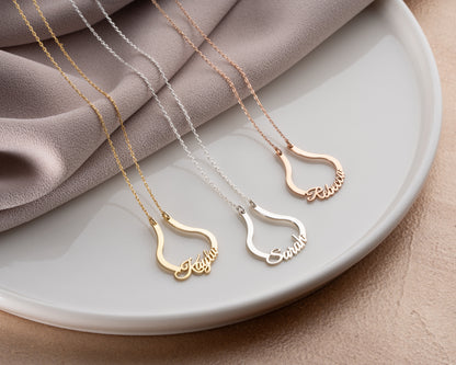 Name ring holder necklace designs