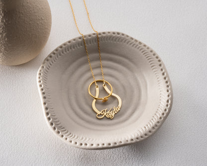 Name ring keeper pendant