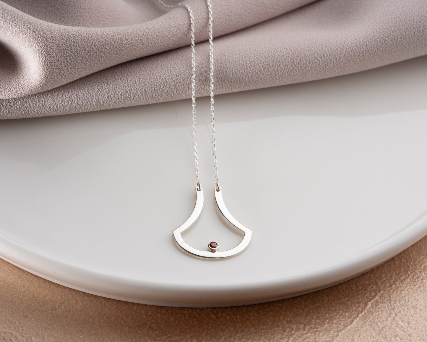 Open drop necklace lifestyle photo