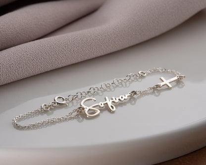 personalized cross bracelet collection