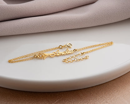 personalized floral bracelet