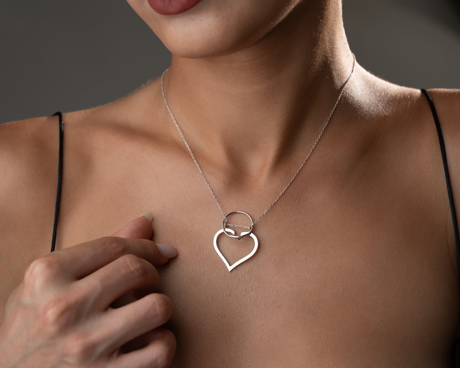 Custom heart name necklace jewelry gift