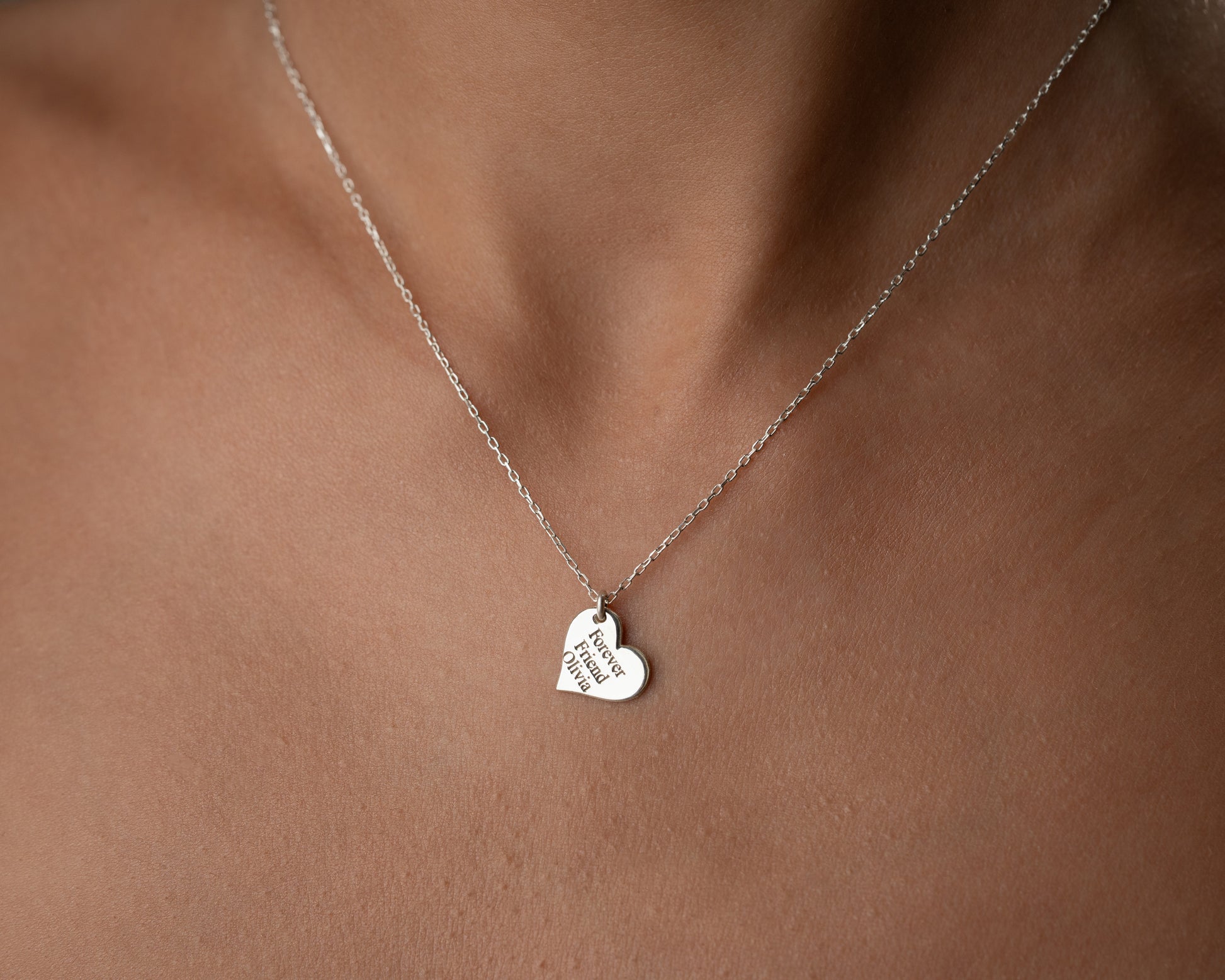 Personalized message heart pendant