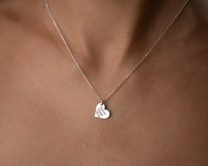 Personalized message heart pendant