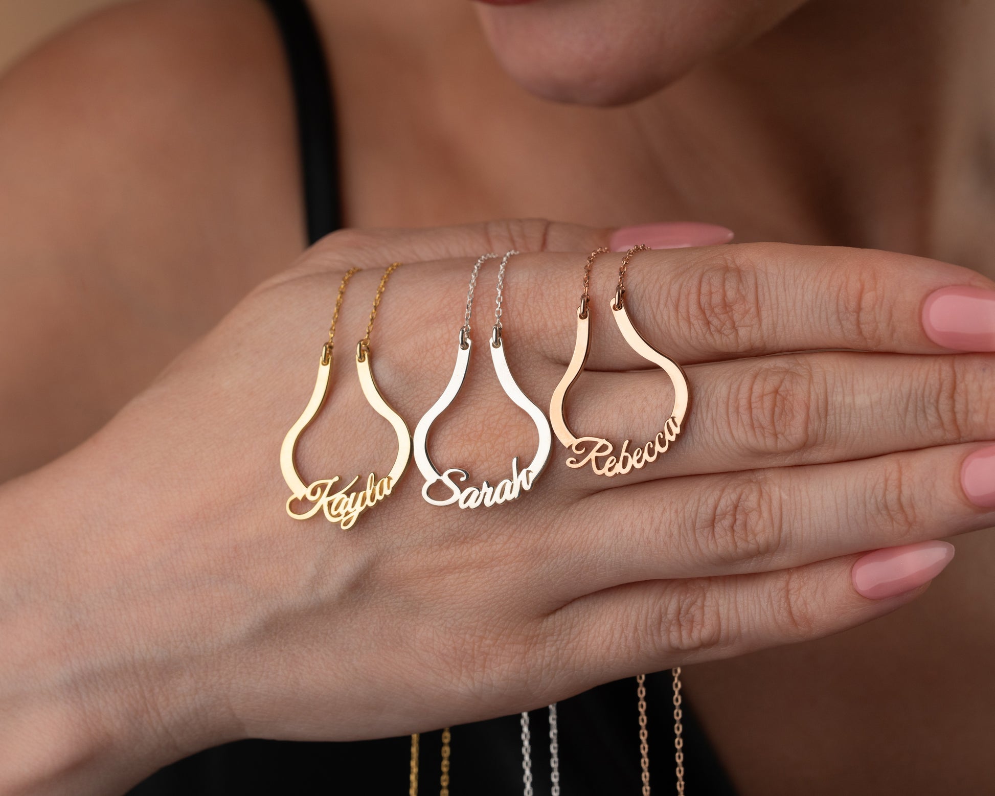 Personalized ring holder necklace collection