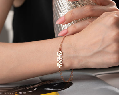 personalized dog paw bracelet