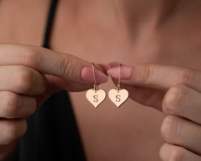 personalized initial earrings