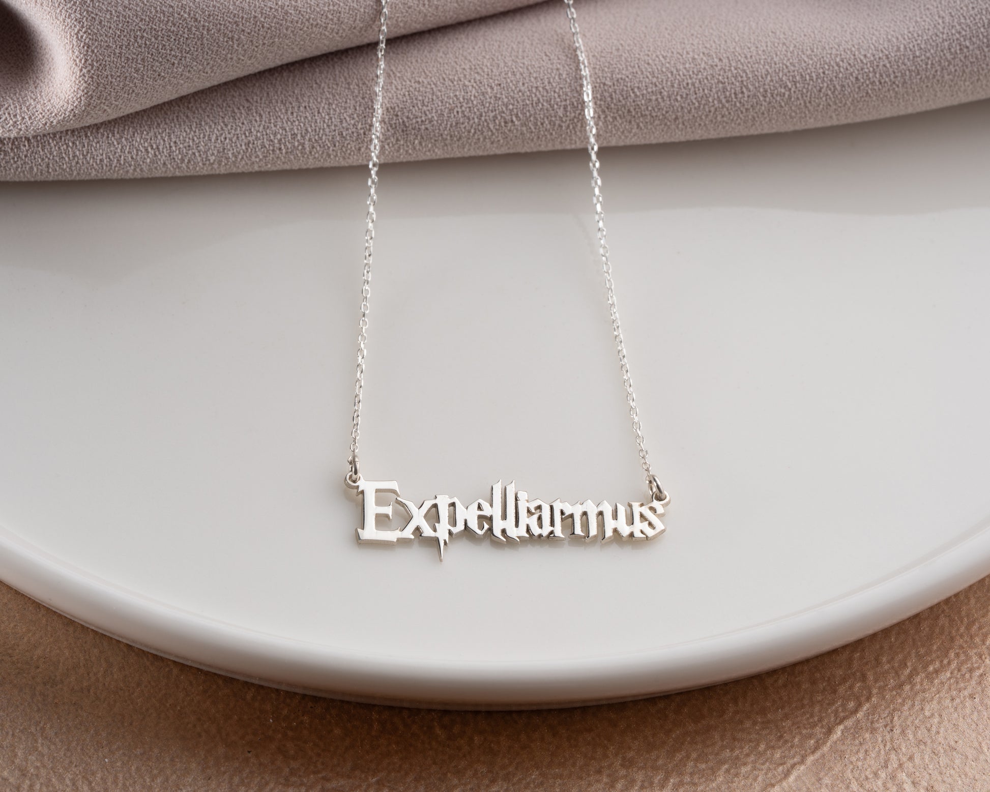 Storybook style custom name necklace