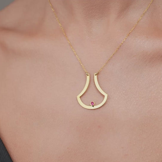 Open drop birthstone necklace video