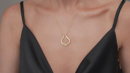Personalized name ring holder necklace