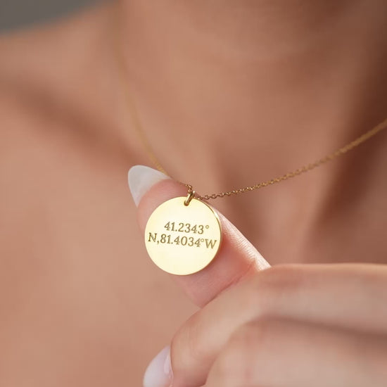 Personalized engraved disc necklace video