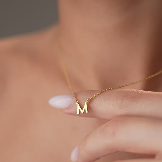 Personalized initial charm necklace video