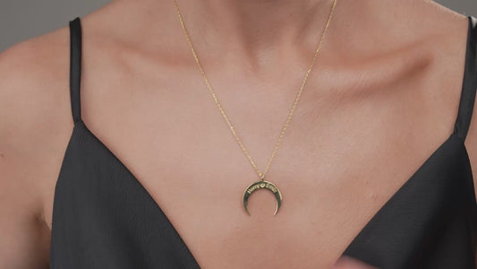 Custom Name Moon Necklace