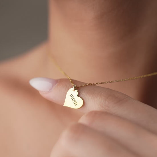 Personalized engraved heart necklace