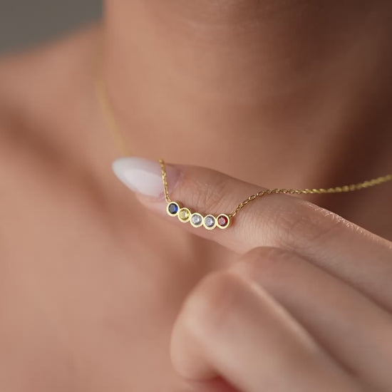 Mother Birthstone Necklace