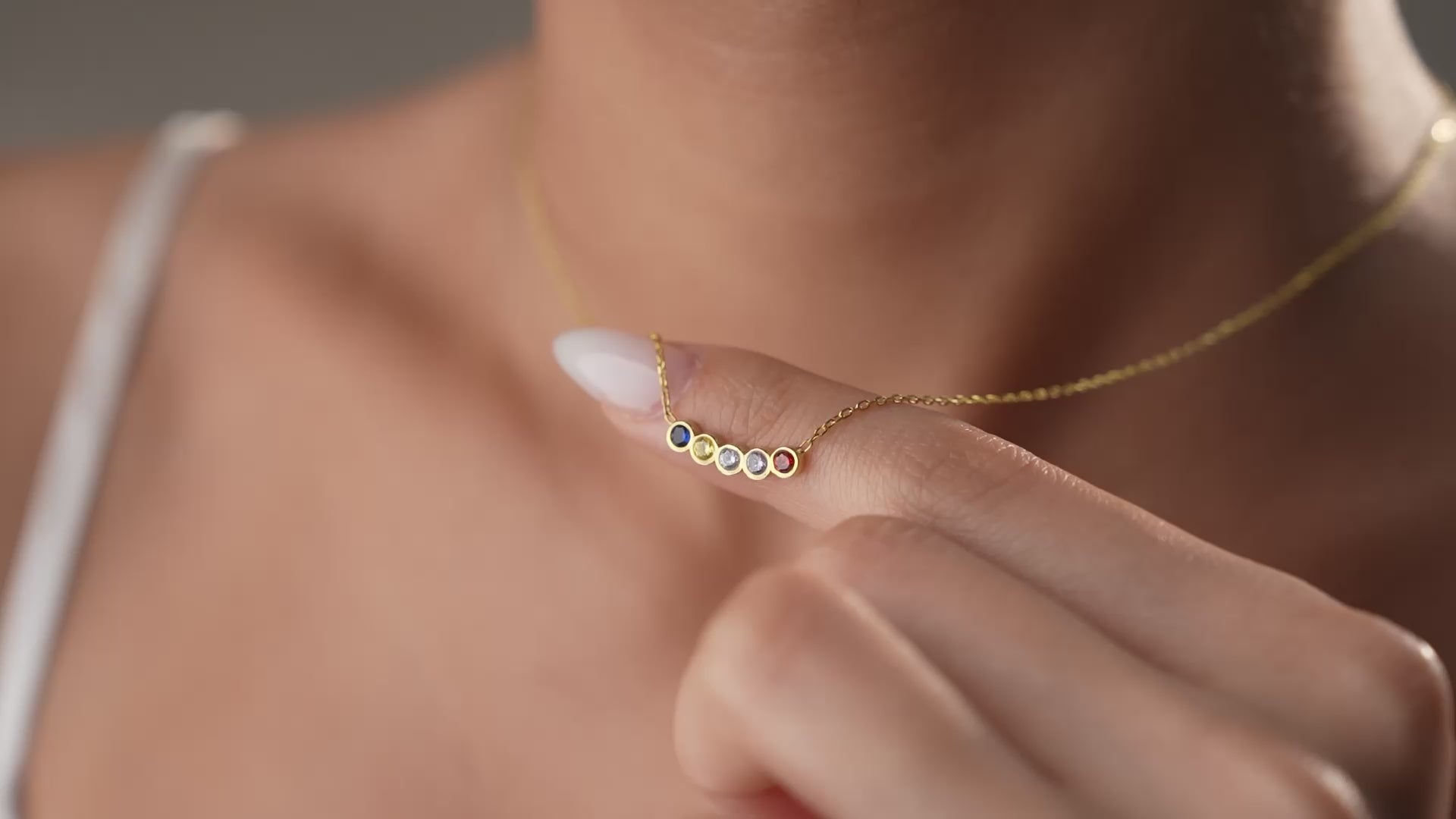 Mother Birthstone Necklace