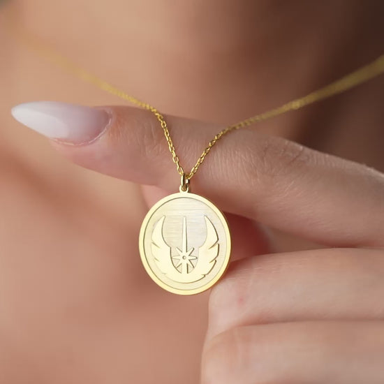 Rebel Symbol Medallion Necklace