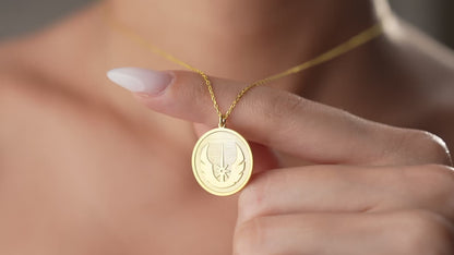 Rebel Symbol Medallion Necklace