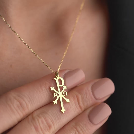 Christian Christogram Jewelry Necklace