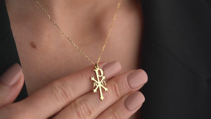 Christian Christogram Jewelry Necklace
