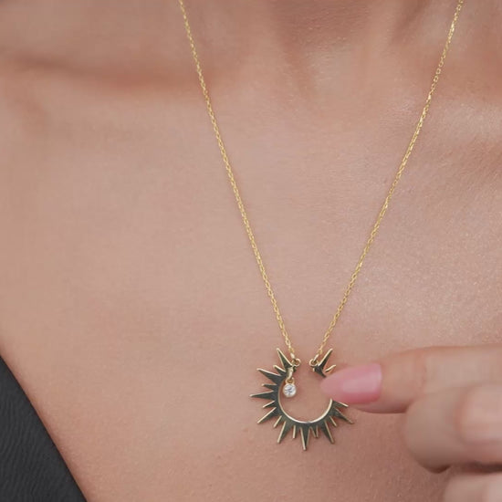 Sun Ring Holder Necklace