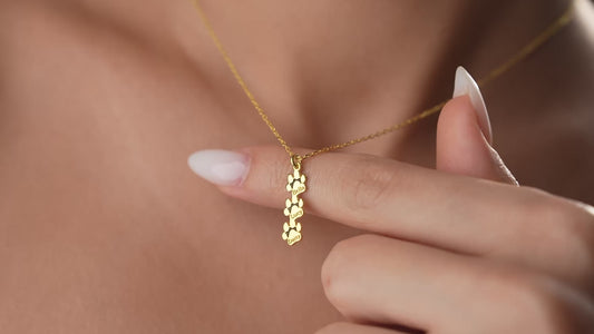 Personalized paw print name necklace video