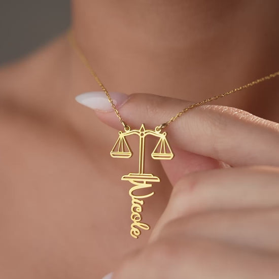 Personalized zodiac name necklace video