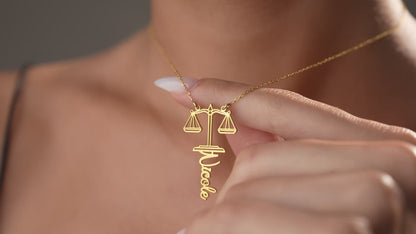 Personalized zodiac name necklace video